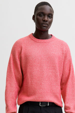 Jack & Jones Soho Ollie Knit Crew Neck Fuchsia Rose