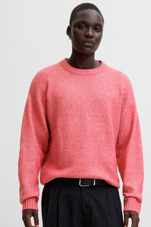 Jack & Jones Soho Ollie Knit Crew Neck Fuchsia Rose