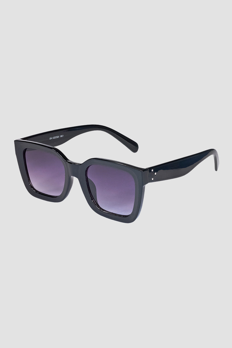 CBA Bold Frame Square Sunglasses 1361 Black