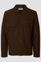 Selected Nealy Ls Knit Reg Workwear Cardigan Demitasse