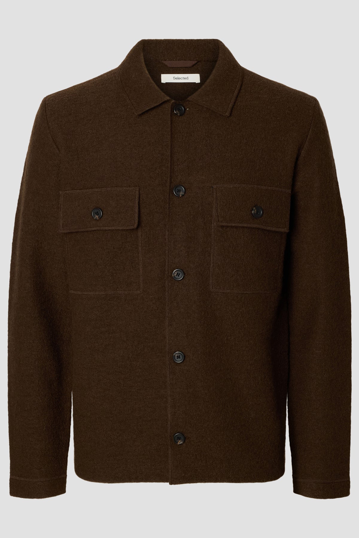 Selected Nealy Ls Knit Reg Workwear Cardigan Demitasse