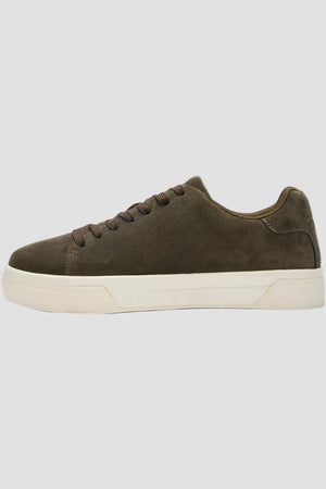Selected David Chunky Suede Sneaker 2.0 Olive Night
