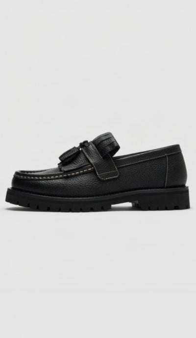 Selected Holger Leather Kiltie Tassel Loafer Black