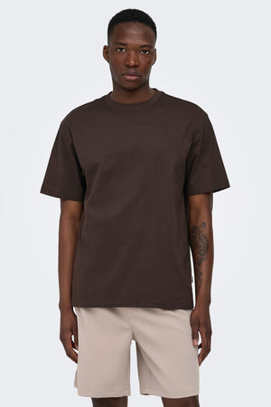 Only & Sons Fred Life Relaxed SS Tee Coffee Bean
