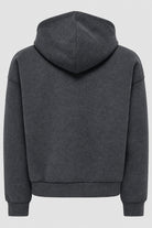 Only & Sons Goyle Box Fit Scuba Zip Hoodie Dark Grey Melange