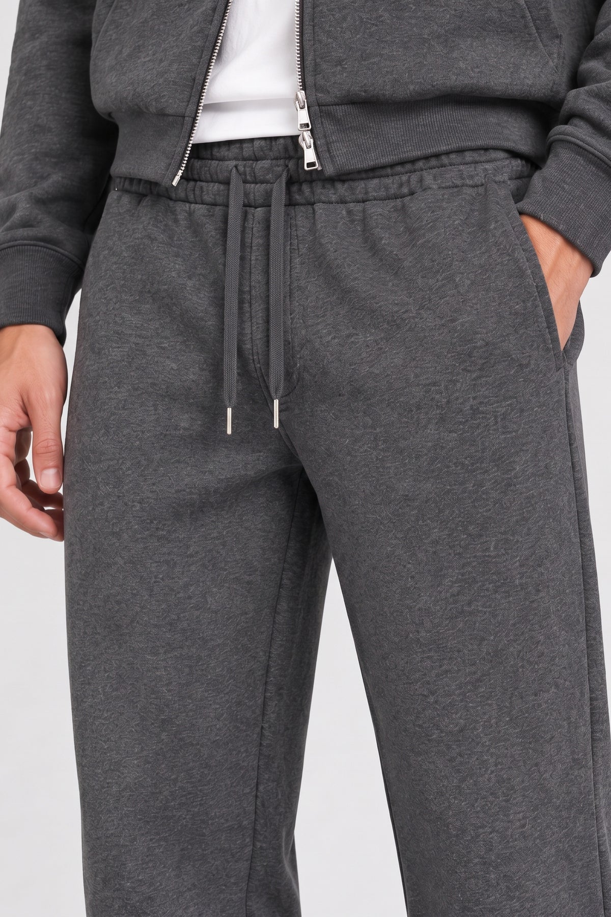 Only & Sons Goyle Wide Scuba Pant Dark Grey Melange
