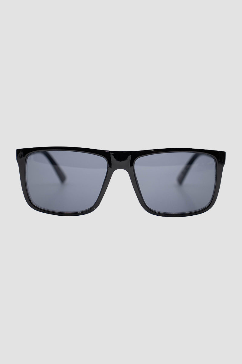 CBA Classic Black Square Sunglasses 2417 Shiny Black