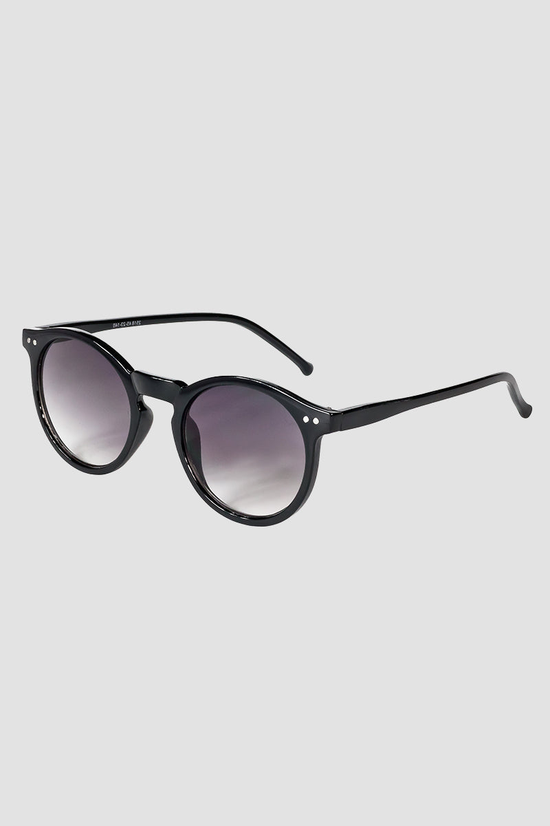 CBA Classic Black Round Sunglasses 2518 Black
