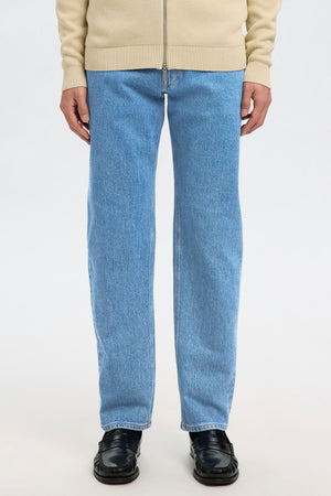 Selected Ben Kori Straight Fit Jeans Light Blue Denim