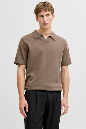 Jack & Jones Blamilano Spring Split Neck S/S Morel