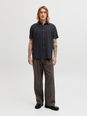 Jack & Jones Summer Shirt Linen Blend SS SN Black