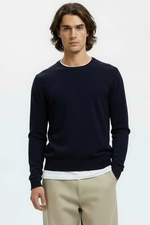 Selected Berg Crew Neck Navy Blazer