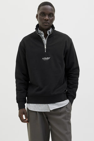 Jack & Jones Soho Sweat Half Zip Black