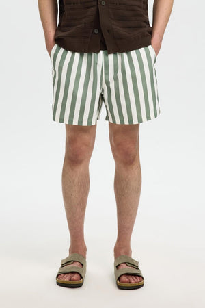 Selected Dane AOP Swimshorts Deep Lichen Green