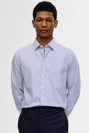 Selected Performance Stretch LS Shirt True Navy Stripe