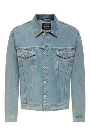 ONLY & SONS Just Denim Jacket Light Blue Denim
