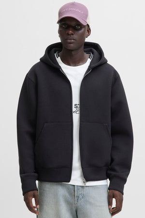Jack & Jones Cover Scuba Sweat Zip Hoodie Black