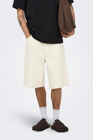 Only & Sons Carl Balloon Ecru 4145 Denim Shorts