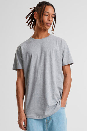 URBAN CLASSICS Shaped Long Tee Grey
