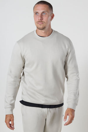 ONLY & SONS Luca Regular Fit Crew Neck Silver Lining