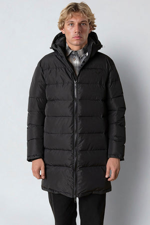 Fat Moose Liam Puffer Long Jacket Black