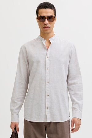 Jack & Jones Summer Shirt Linen Blend Band LS Crockery