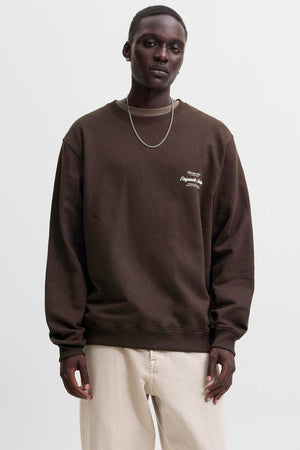 Jack & Jones Norrebro Typo Back Sweat Crew Neck Java