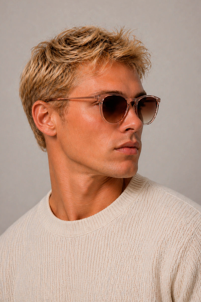 CBA Classic Transparent Frame Sunglasses 8291 Brown