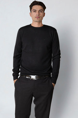 Clean Cut Copenhagen Merino Crew Black