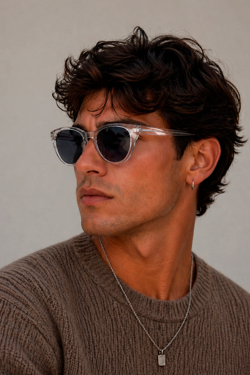 CBA Clear Frame Cat Eye Sunglasses 2501 Transparent