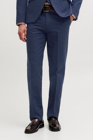 Jack & Jones Martin Summer Trousers Linen Blend Dark Navy