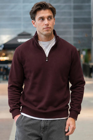 ONLY & SONS Ceres Half Zip Sweat Fudge