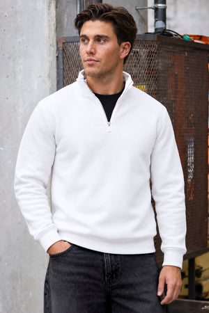 ONLY & SONS Ceres Half Zip Sweat White