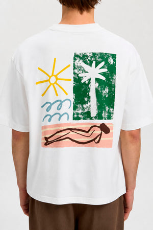 Selected Relax Norman License SS Tee Bright White