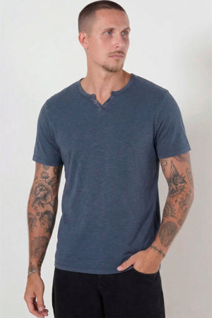 Jack & Jones Split Neck Tee SS Navy Blazer