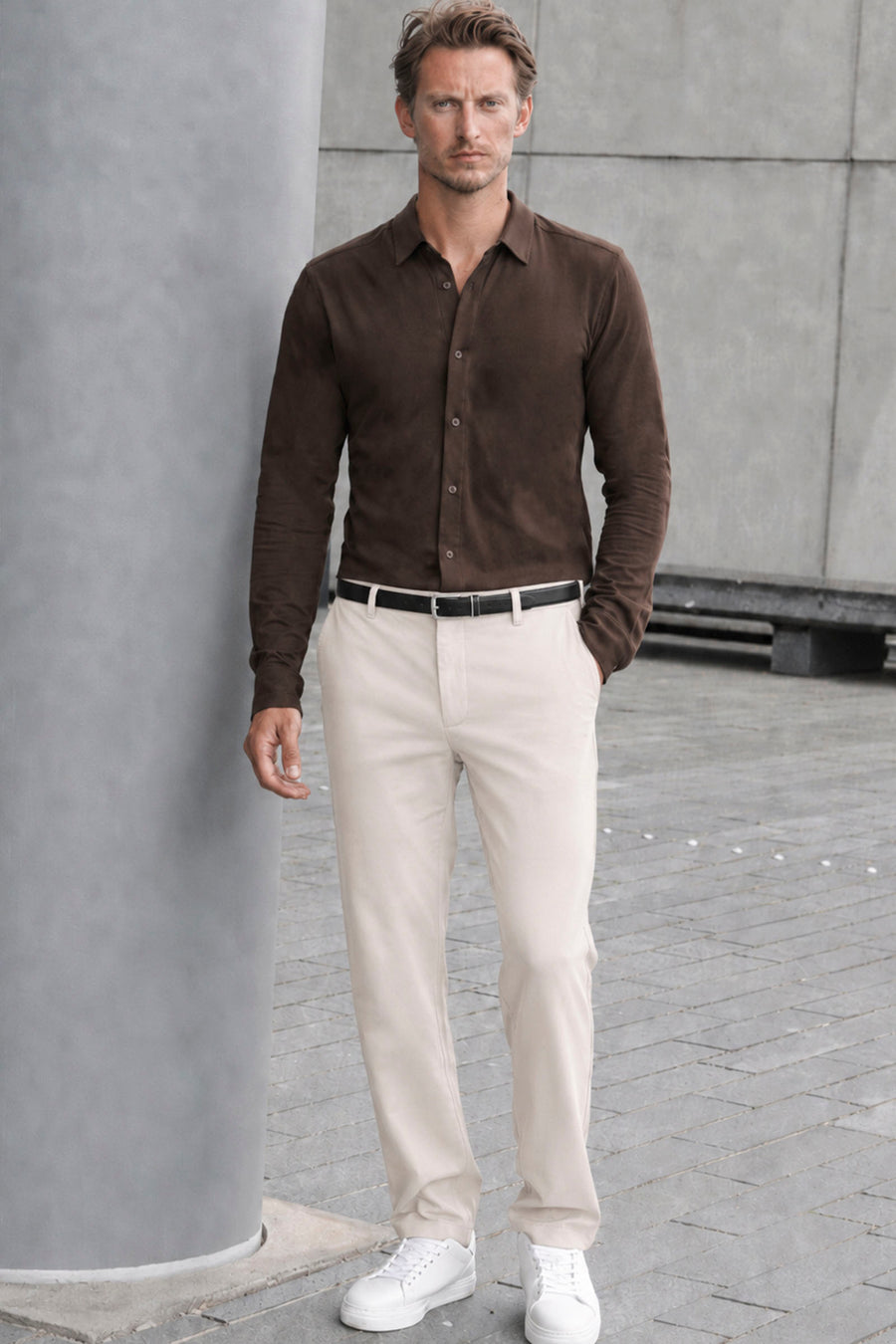 Only & Sons Miles LS Stretch Shirt Coffee Bean