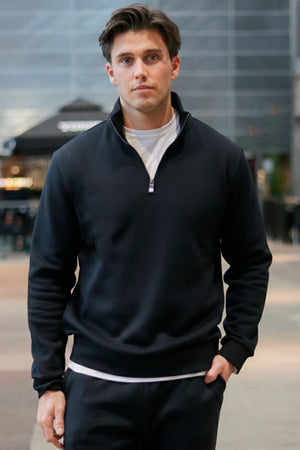ONLY & SONS Ceres Half Zip Sweat Black