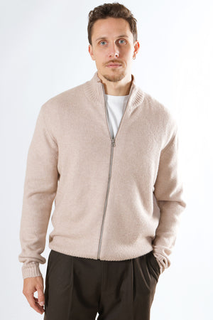 Jack & Jones Soho Ollie Knit High Neck Zip Car Atmosphere