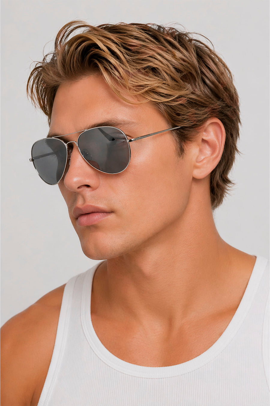 CBA Classic Silver Metal Sunglasses 1475 Metal Silver