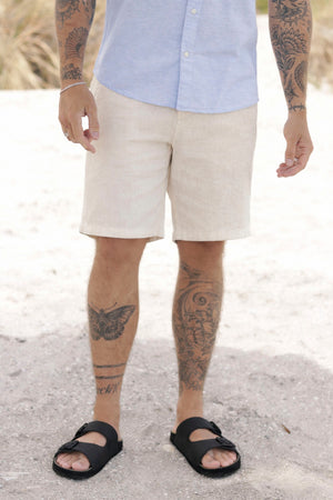 Selected Regular Brody Linen Blend Shorts Pure Cashmere