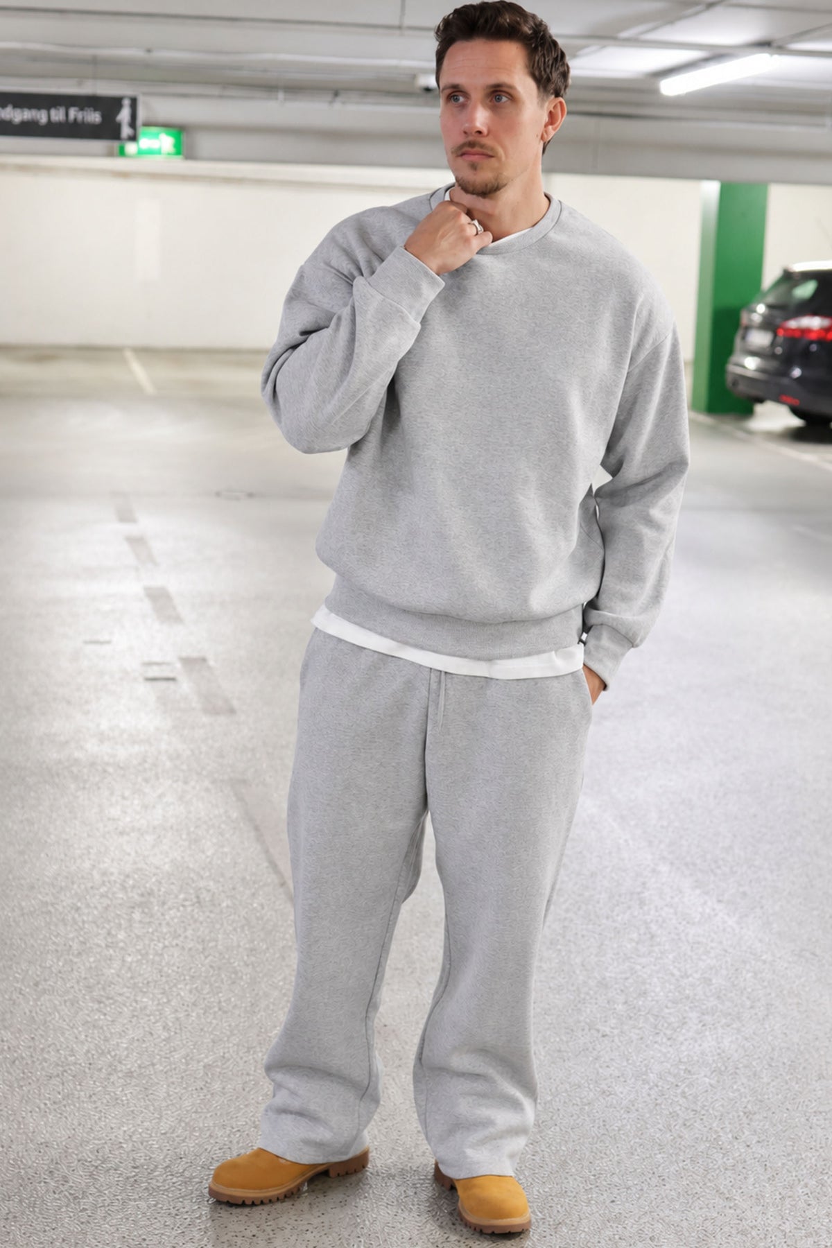 Jack & Jones Ollie Plain Sweatshirt Light Grey Melange