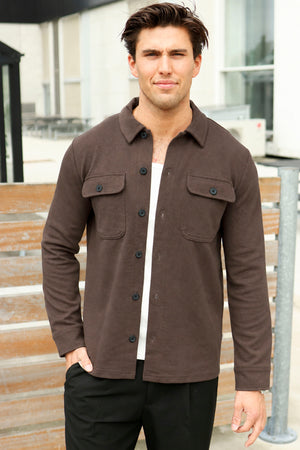 Only & Sons Kodyl Overshirt Sweat Coffee Bean