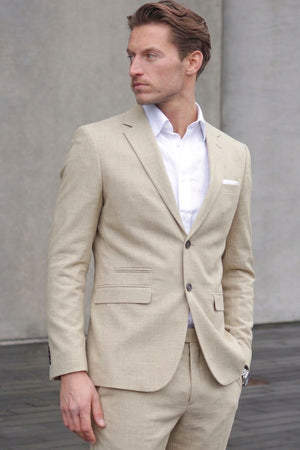 Selected Slim Oasis Linen Blazer Egret