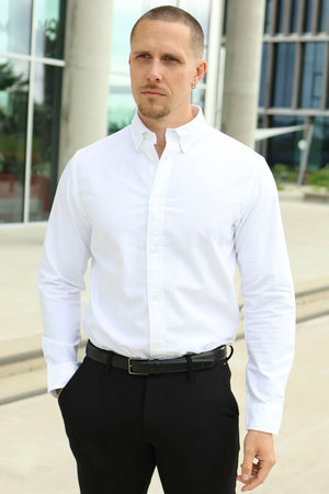 Jack & Jones Harvey Oxford Langærmet Skjorte White