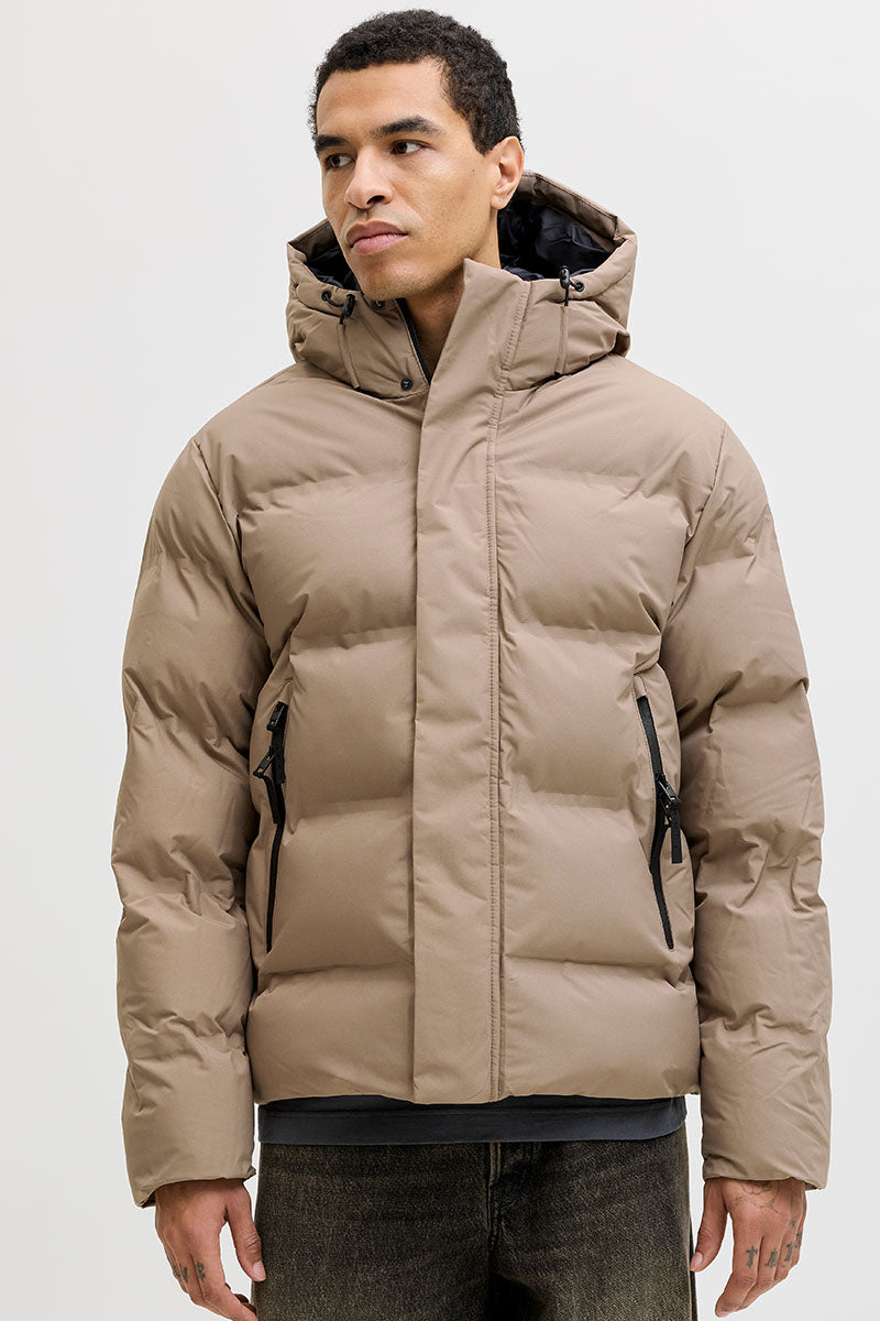 Jack & Jones Cofusion Puffer Jakke Desert Taupe