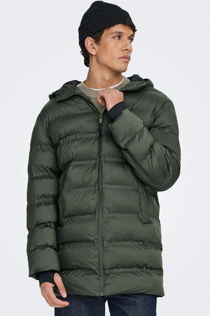 ONLY & SONS Union Seamless Puffer Coat Rosin