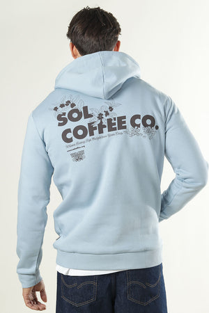 Only & Sons Ceres Food Fiesta Reg Hoodie Blue Fog