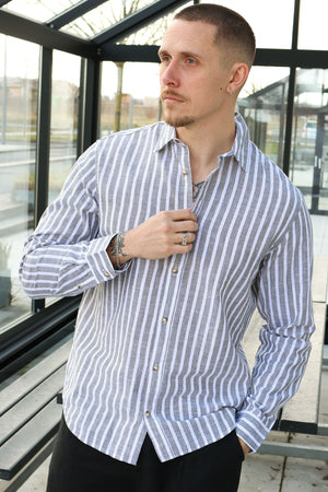 Jack & Jones Summer Shirt Linen Blend LS Vetiver