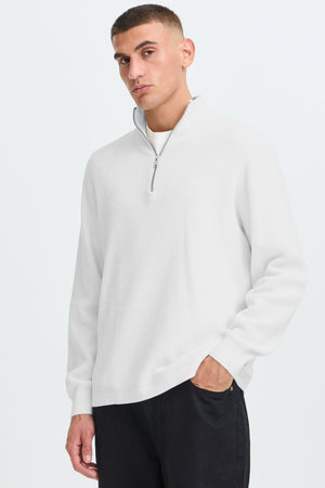 Solid Vian Halfzipper Off White