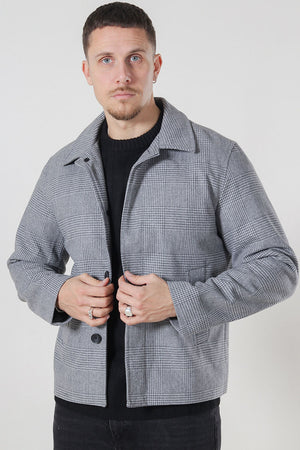 Jack & Jones Harris Short Wool Coat Light Grey Melange